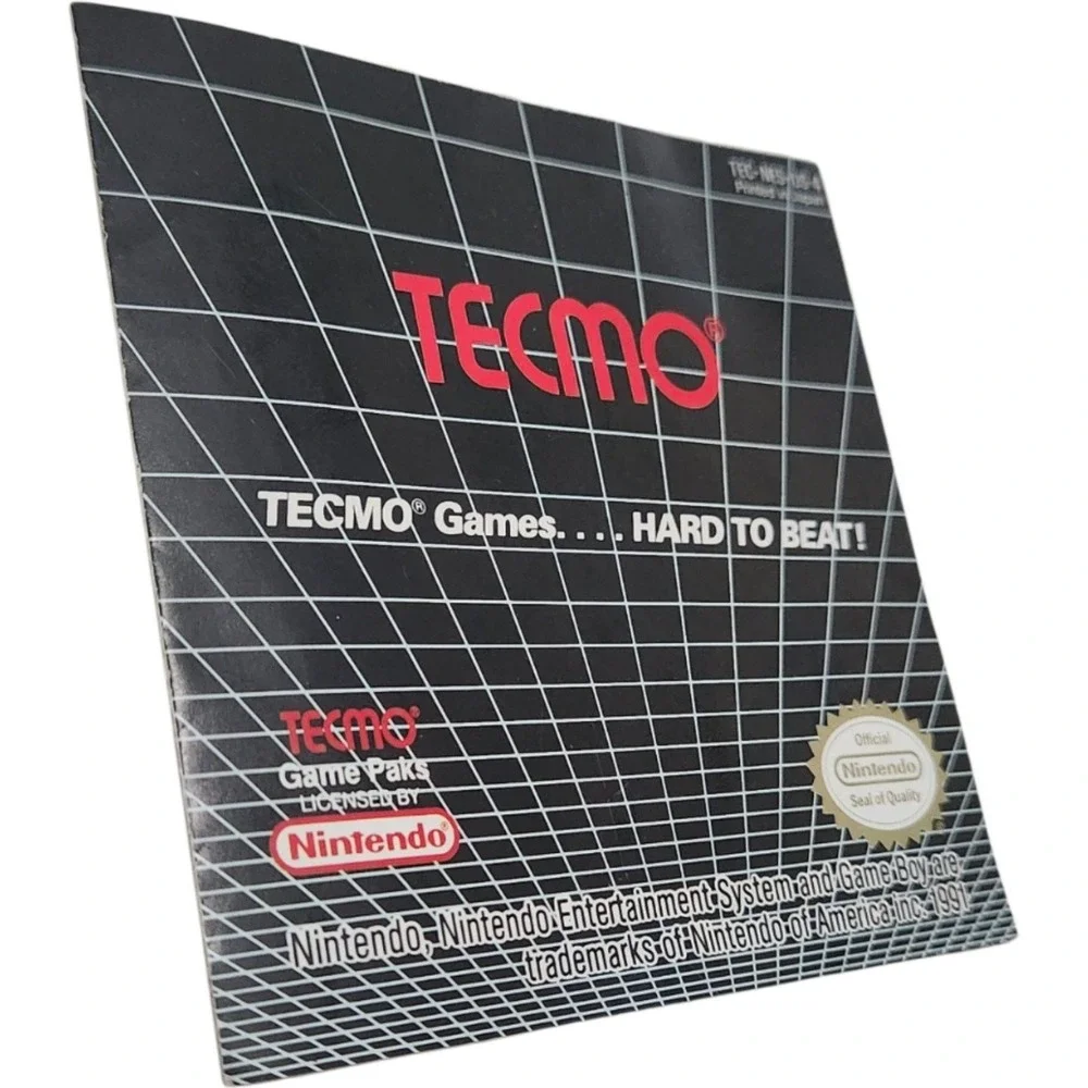 Vintage 1991 Tecmo Games NES Game Boy Poster Insert Ninja Gaiden III Tecmo Bowl